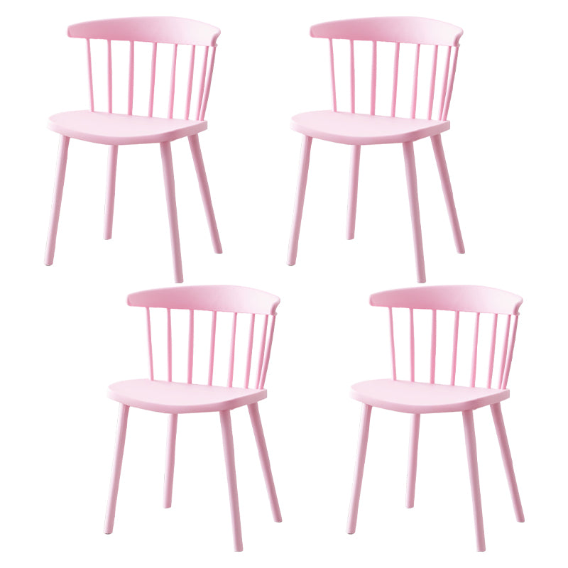 Scandinavian Plastic Dining Kitchen Room Chair Windsor Back Side Chair