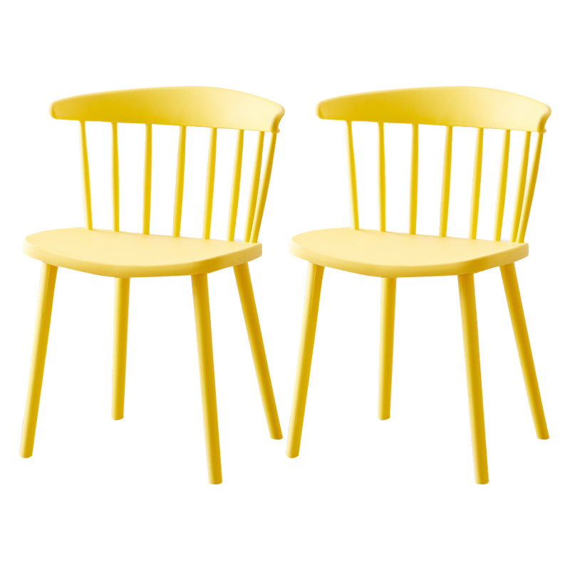 Scandinavian Plastic Dining Kitchen Room Chair Windsor Back Side Chair