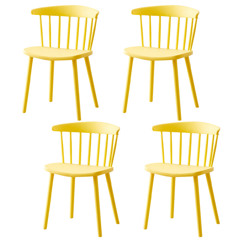 Scandinavian Plastic Dining Kitchen Room Chair Windsor Back Side Chair