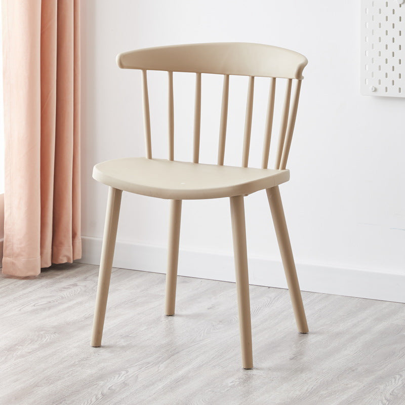 Scandinavian Plastic Dining Kitchen Room Chair Windsor Back Side Chair