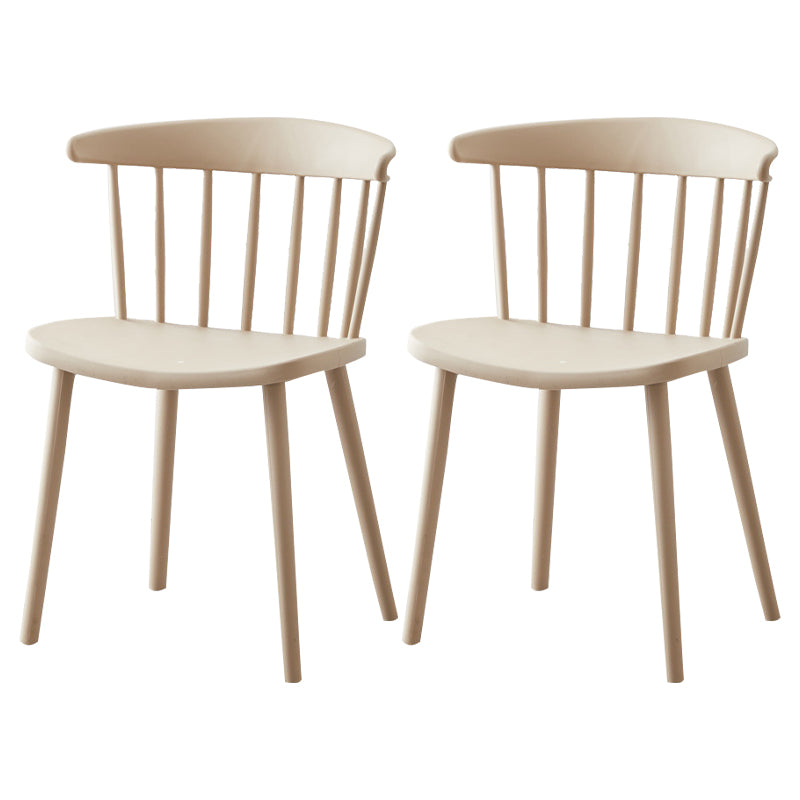 Scandinavian Plastic Dining Kitchen Room Chair Windsor Back Side Chair
