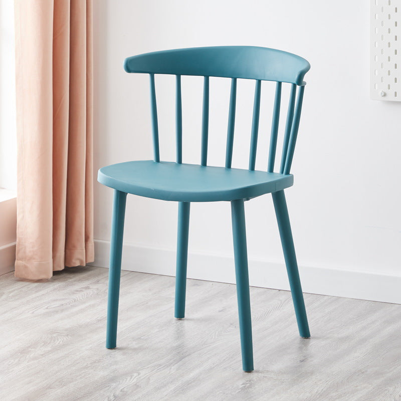 Scandinavian Plastic Dining Kitchen Room Chair Windsor Back Side Chair