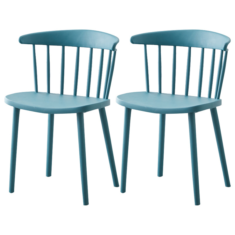 Scandinavian Plastic Dining Kitchen Room Chair Windsor Back Side Chair