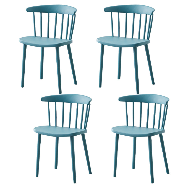 Scandinavian Plastic Dining Kitchen Room Chair Windsor Back Side Chair