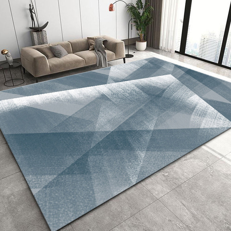 Black Modern Rug Polyester Pattern Rug Washable Indoor Rug for Home Decor