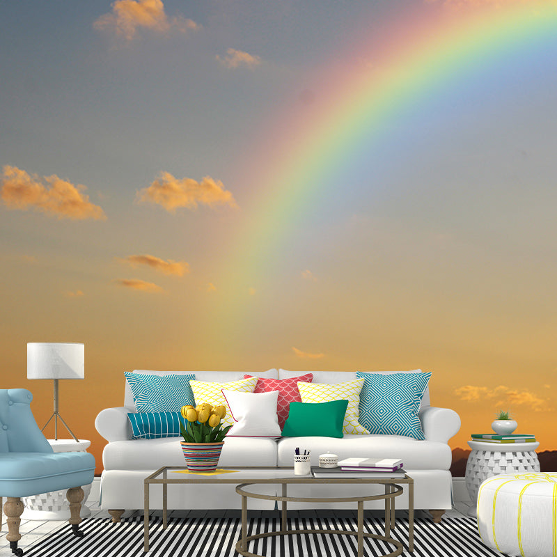 Mural Wallpaper Colorful Sky Photography Environment Friendly Living Room Wall Mural