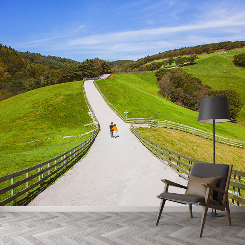 Eco-friendly Wall Mural Wallpaper Highway Photography Sitting Room Wall Mural