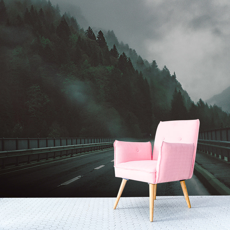 Highway Photography Stain Resistant Mural Wallpaper Sleeping Room Wall Mural