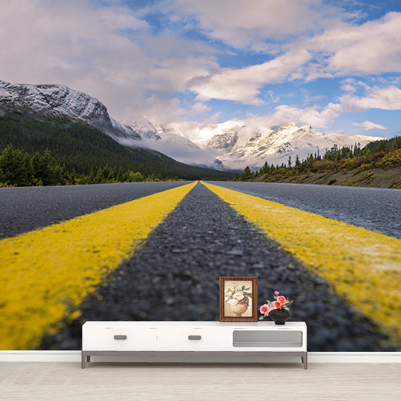 Highway Photography Stain Resistant Mural Wallpaper Sleeping Room Wall Mural