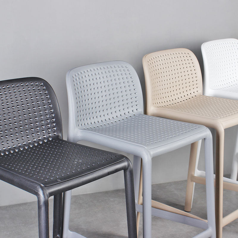 Nordic Macron Stackable Counter Stools Colorful Indoor Plastic Bar Stool