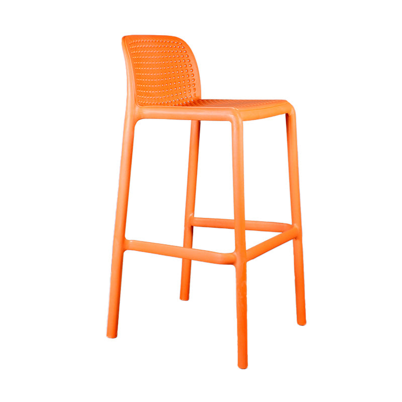 Nordic Macron Stackable Counter Stools Colorful Indoor Plastic Bar Stool
