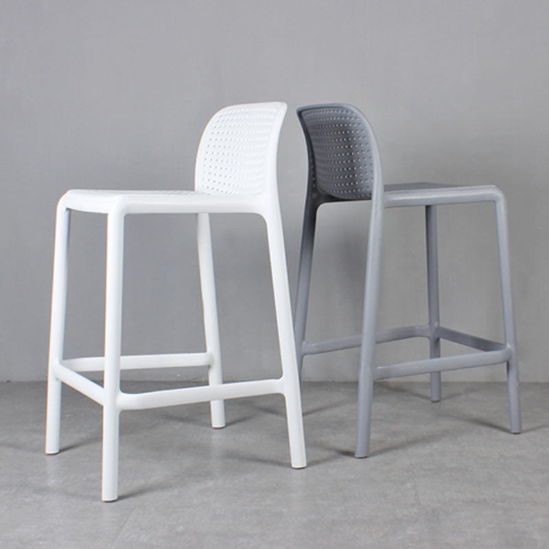 Nordic Macron Stackable Counter Stools Colorful Indoor Plastic Bar Stool