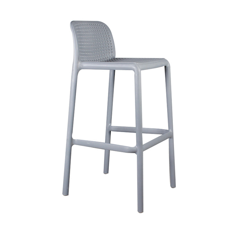 Nordic Macron Stackable Counter Stools Colorful Indoor Plastic Bar Stool