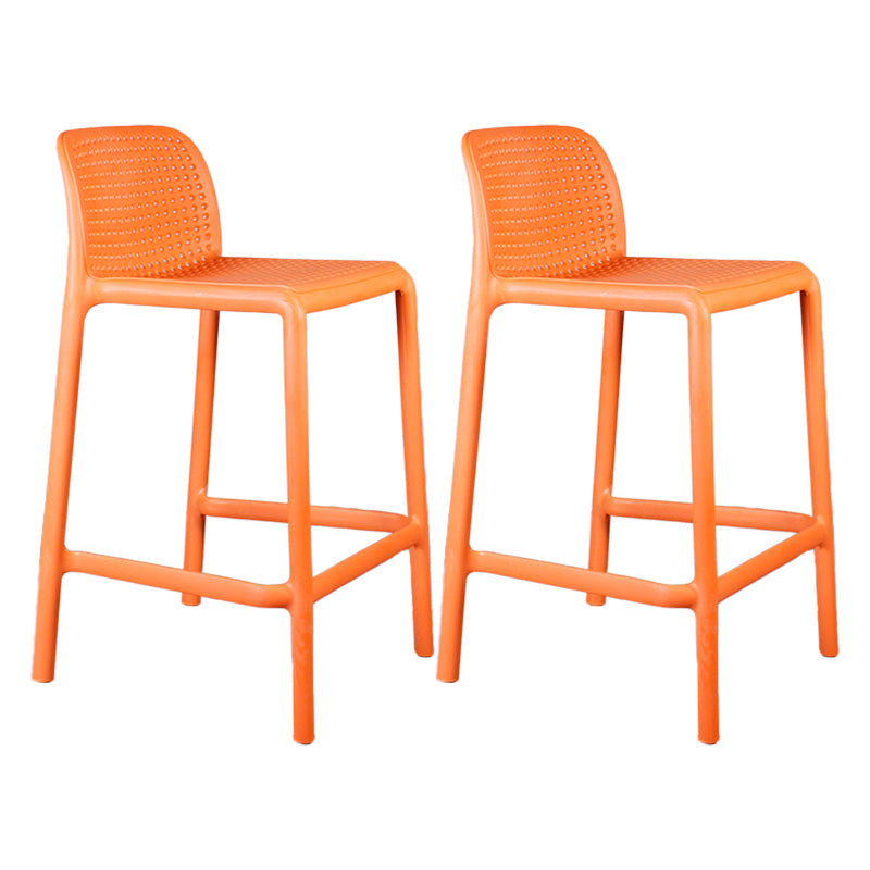 Nordic Macron Stackable Counter Stools Colorful Indoor Plastic Bar Stool