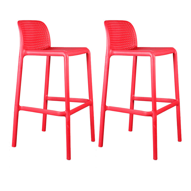 Nordic Macron Stackable Counter Stools Colorful Indoor Plastic Bar Stool