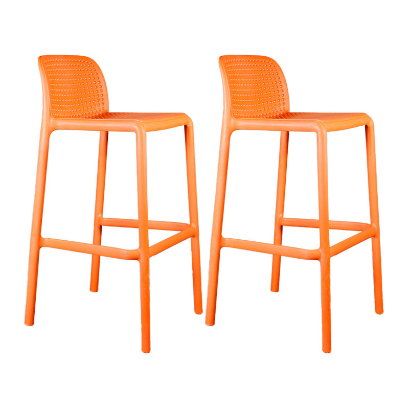 Nordic Macron Stackable Counter Stools Colorful Indoor Plastic Bar Stool