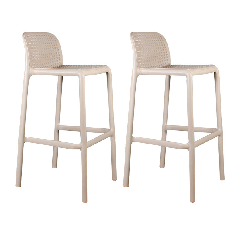 Nordic Macron Stackable Counter Stools Colorful Indoor Plastic Bar Stool