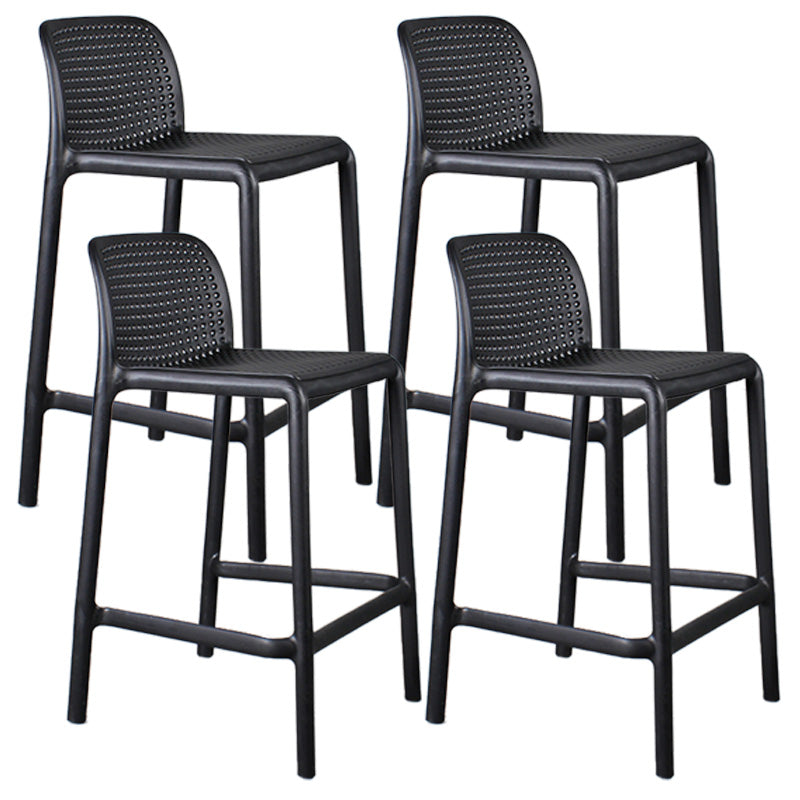 Nordic Macron Stackable Counter Stools Colorful Indoor Plastic Bar Stool