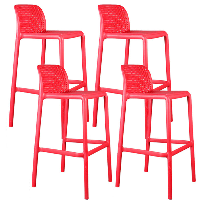 Nordic Macron Stackable Counter Stools Colorful Indoor Plastic Bar Stool