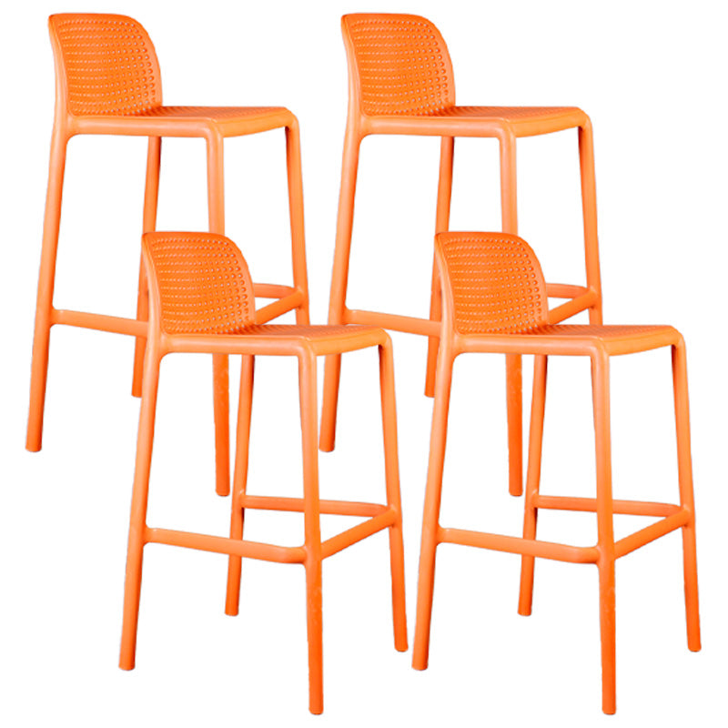 Nordic Macron Stackable Counter Stools Colorful Indoor Plastic Bar Stool