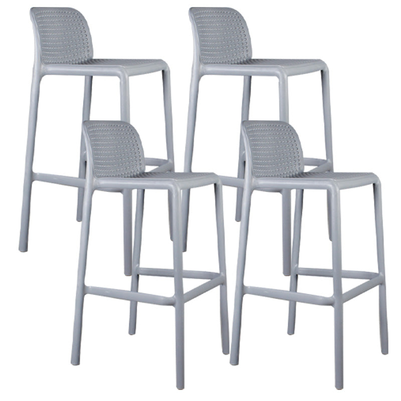 Nordic Macron Stackable Counter Stools Colorful Indoor Plastic Bar Stool