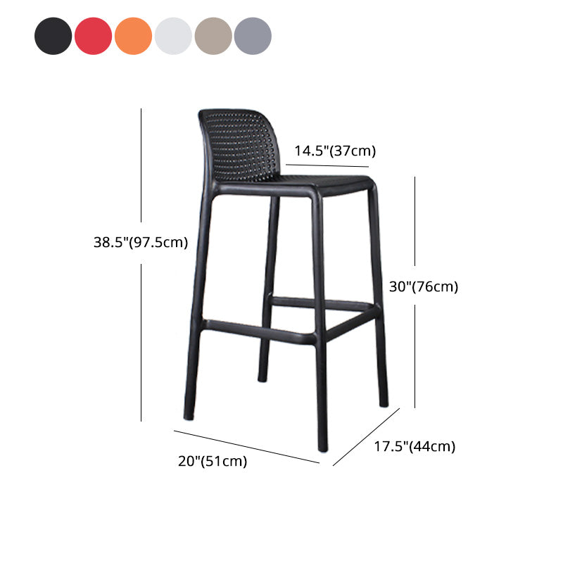 Nordic Macron Stackable Counter Stools Colorful Indoor Plastic Bar Stool