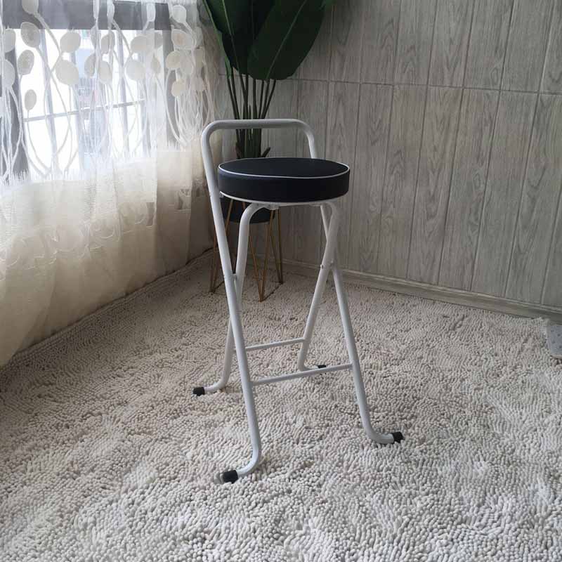 Taburetes de bar de cuero Pu de estilo nórdico, taburetes plegables para comedor