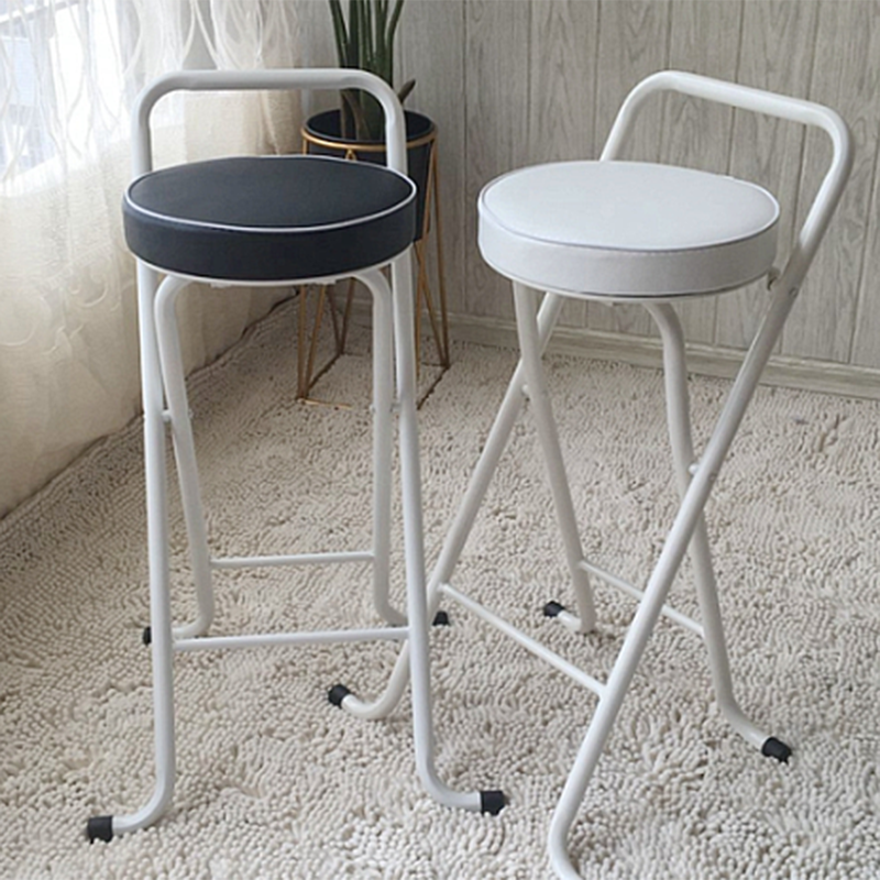 Taburetes de bar de cuero Pu de estilo nórdico, taburetes plegables para comedor