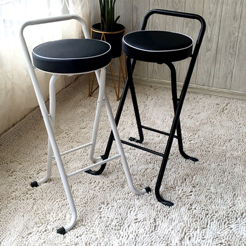 Taburetes de bar de cuero Pu de estilo nórdico, taburetes plegables para comedor