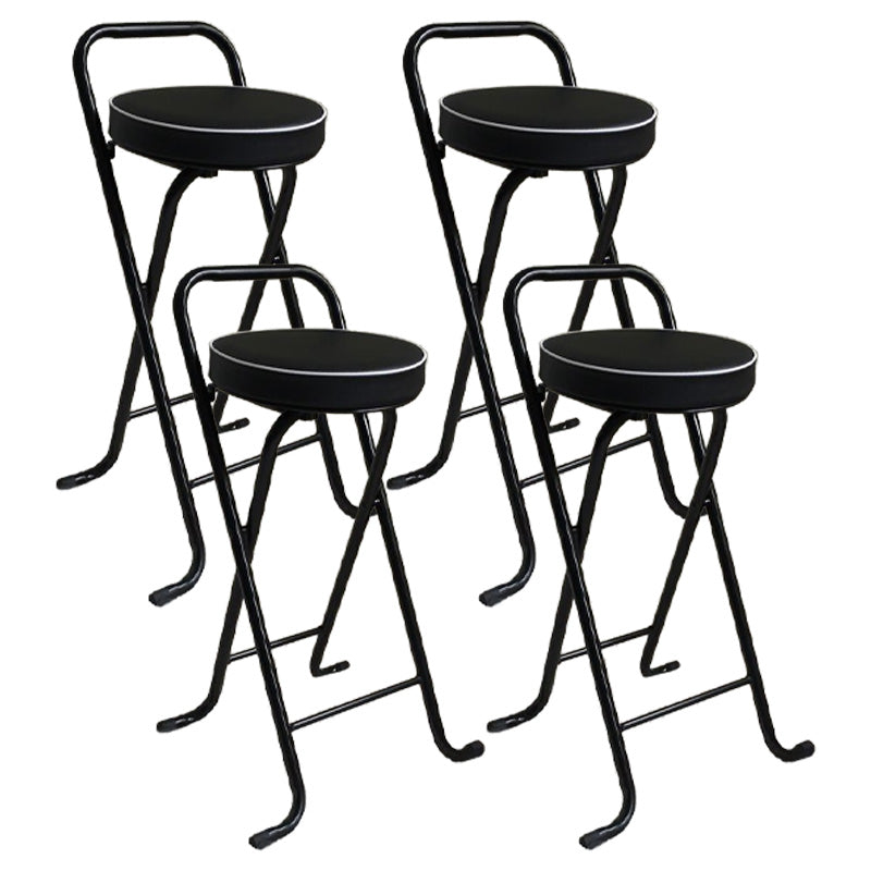 Taburetes de bar de cuero Pu de estilo nórdico, taburetes plegables para comedor