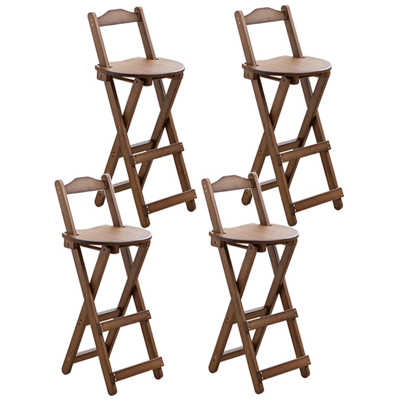 Contemporary Solid Wood Folding Barstools Folding Kitchen Bar Stool