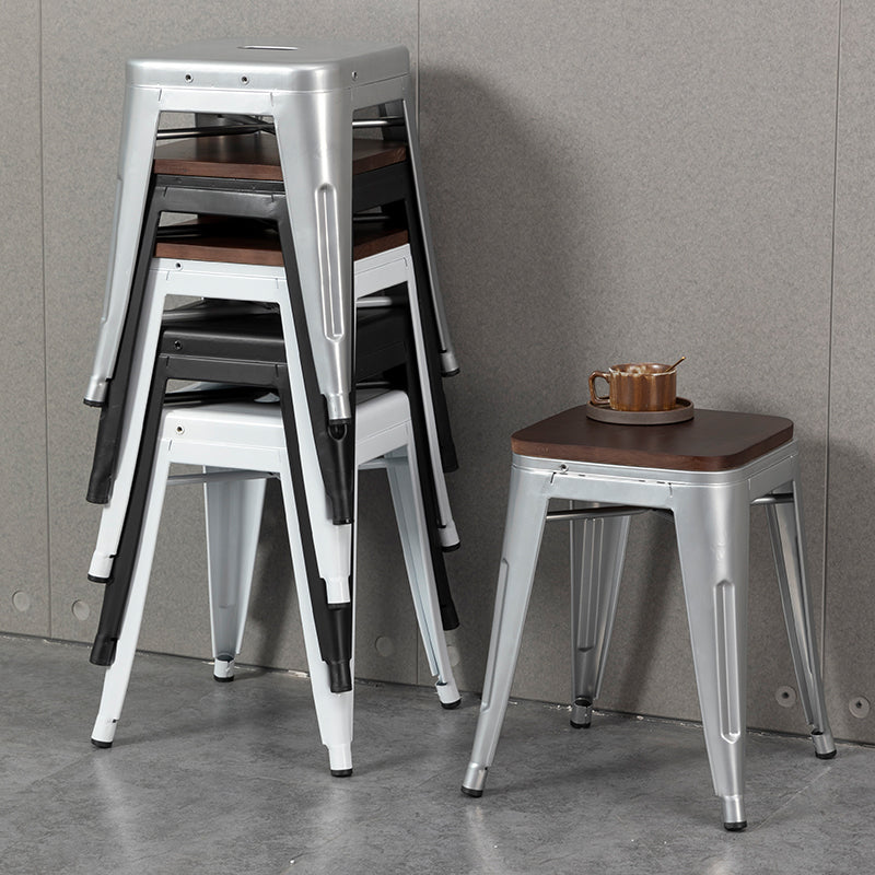 Tabouret de Bar en métal de Style industriel, tabouret de comptoir à siège carré pour Bar de cuisine