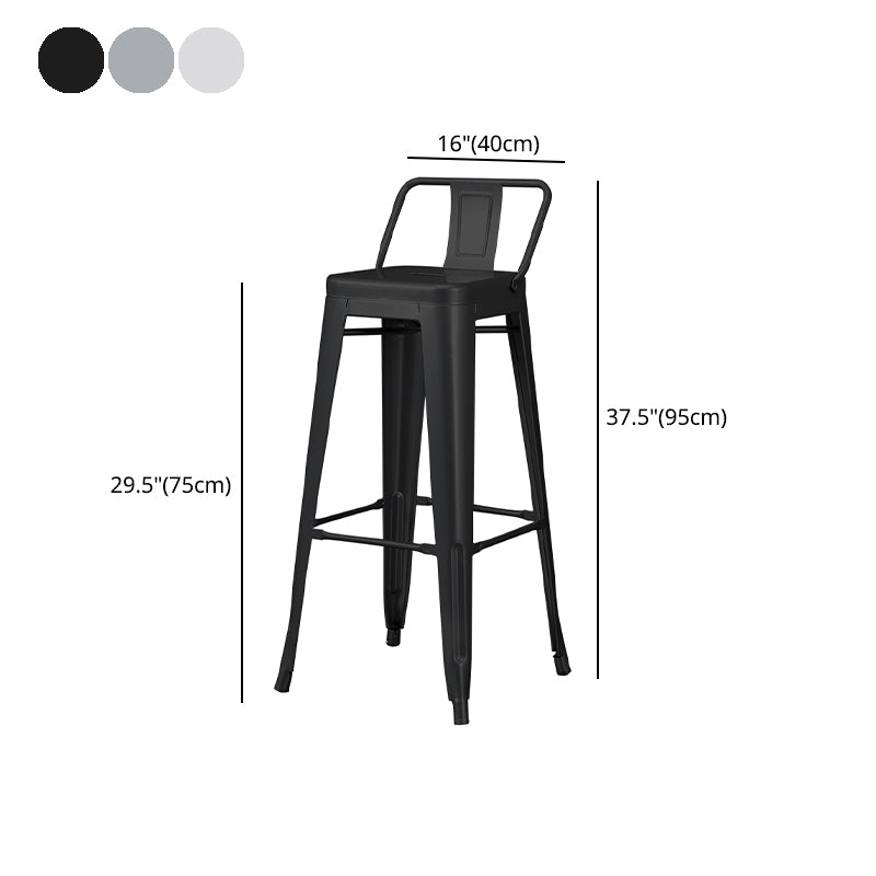 Tabouret de Bar en métal de Style industriel, tabouret de comptoir à siège carré pour Bar de cuisine