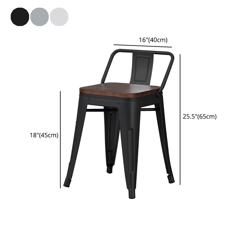 Tabouret de Bar en métal de Style industriel, tabouret de comptoir à siège carré pour Bar de cuisine