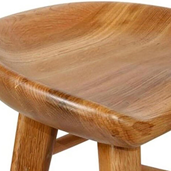 Moderner Barhocker aus massivem Holz mit Fußstütze, Wohnzimmer-Barhocker