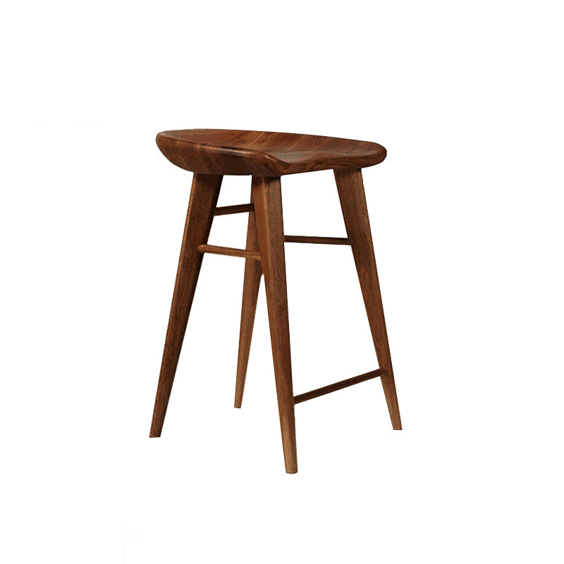 Moderner Barhocker aus massivem Holz mit Fußstütze, Wohnzimmer-Barhocker