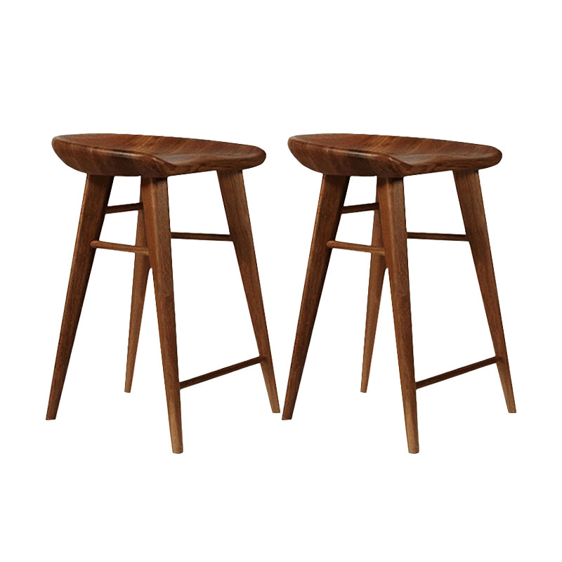 Moderner Barhocker aus massivem Holz mit Fußstütze, Wohnzimmer-Barhocker