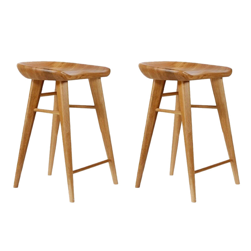 Moderner Barhocker aus massivem Holz mit Fußstütze, Wohnzimmer-Barhocker