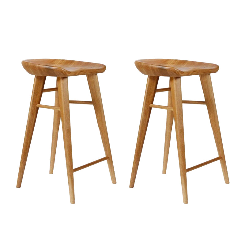 Moderner Barhocker aus massivem Holz mit Fußstütze, Wohnzimmer-Barhocker
