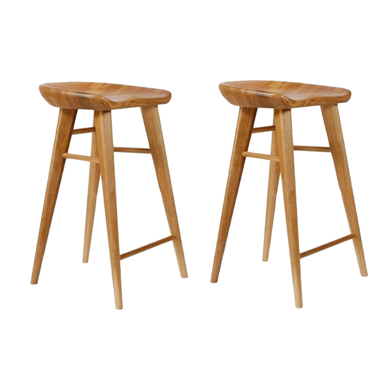 Moderner Barhocker aus massivem Holz mit Fußstütze, Wohnzimmer-Barhocker