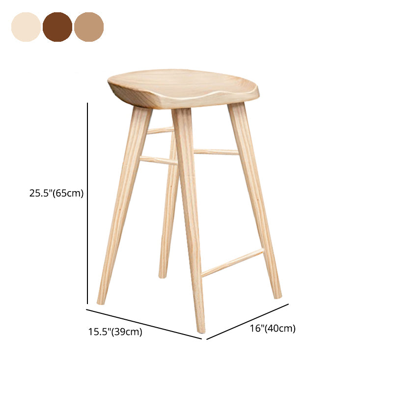 Moderner Barhocker aus massivem Holz mit Fußstütze, Wohnzimmer-Barhocker