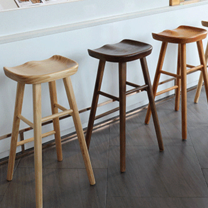 Tabouret de Bar en bois de Style industriel, siège de selle, tabouret de comptoir pour Bar de cuisine