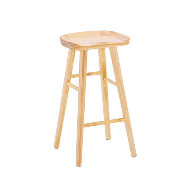 Tabouret de Bar en bois de Style industriel, siège de selle, tabouret de comptoir pour Bar de cuisine