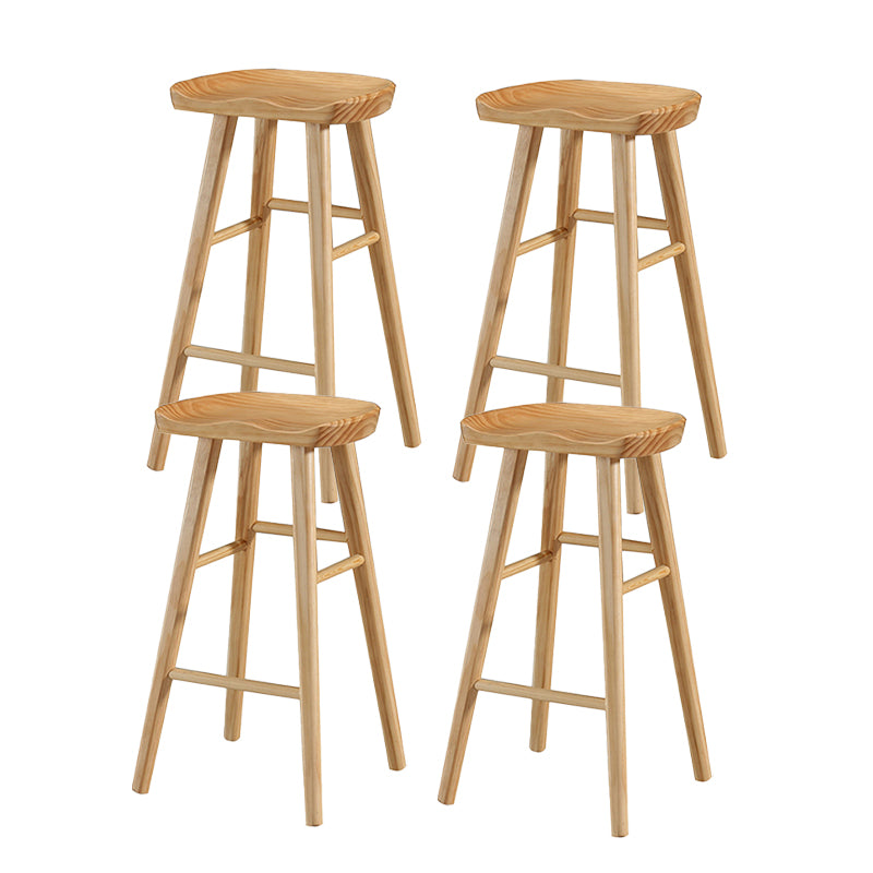 Tabouret de Bar en bois de Style industriel, siège de selle, tabouret de comptoir pour Bar de cuisine
