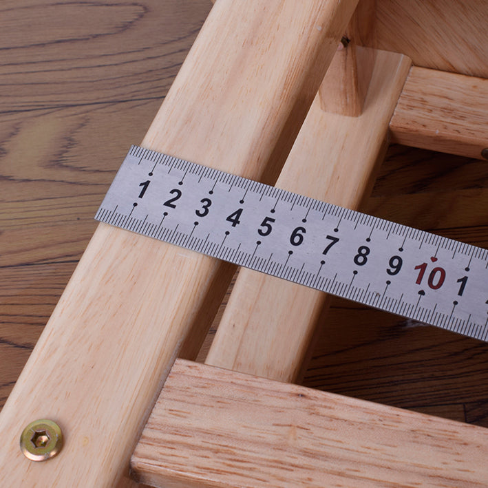 Modern Armless Backless Counter Stool Wood Bar Stool with Footrest