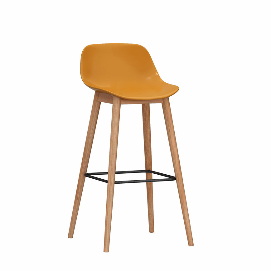Taburete moderno de respaldo de respaldo sin brazo Taburete de bar de cajero con asiento de plástico