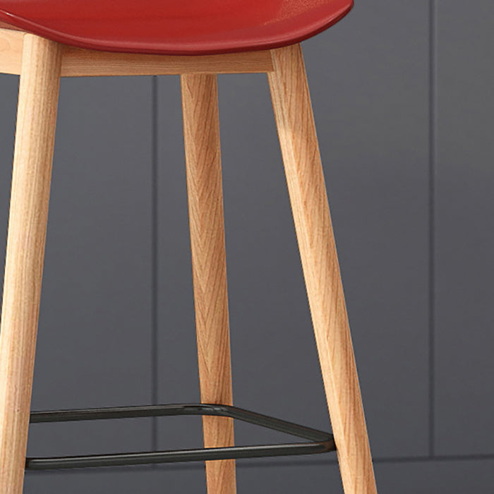 Taburete moderno de respaldo de respaldo sin brazo Taburete de bar de cajero con asiento de plástico