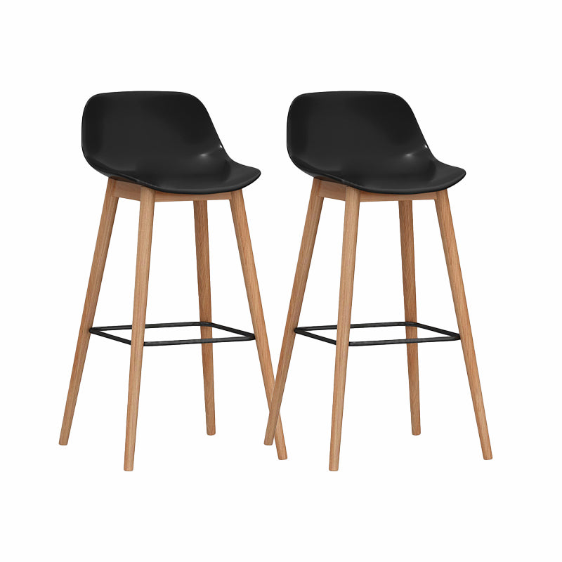 Taburete moderno de respaldo de respaldo sin brazo Taburete de bar de cajero con asiento de plástico