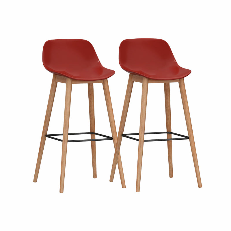 Taburete moderno de respaldo de respaldo sin brazo Taburete de bar de cajero con asiento de plástico