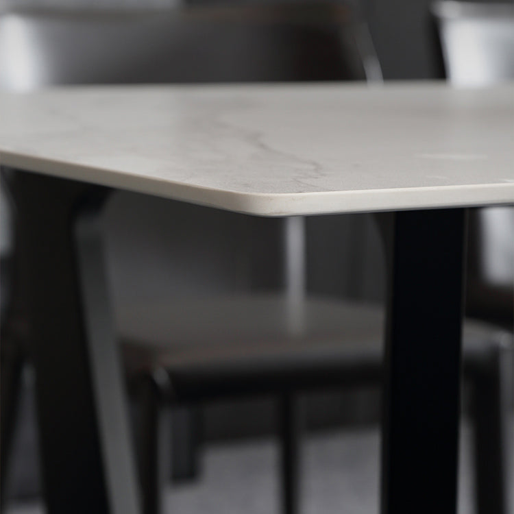 Nordic 1/4/5/6/7 Pieces Dining Set Sintered Stone Dining Table with Leather Chairs